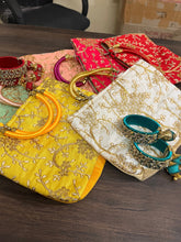 Wholesale Lot Bag With Bangles, Indian Multicolor Handmade Embroidered Handbag, Mother's Day/Birthday Gift, Return Gift, Bridesmaid Gift